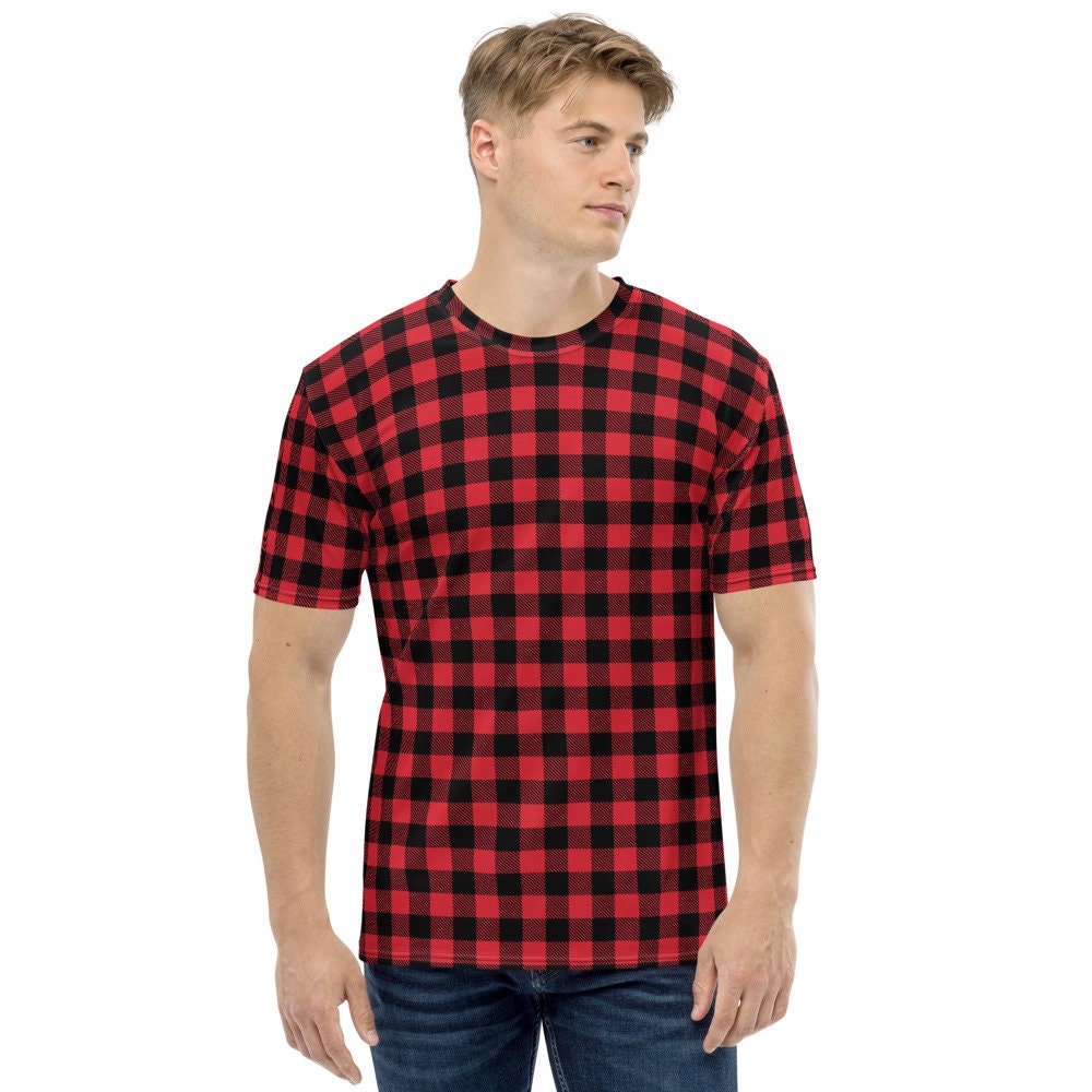 Mens Buffalo Plaid Shirt as Christmas Outfit for Men or Xmas Tshirt ...