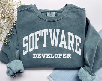 Sweat-shirt de développeur de logiciels, chemise de développeur de logiciels aux couleurs confortables, col rond de codeur, pull d'informatique pour programmeur informatique, technologie de codage