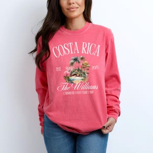 Custom Costa Rica Shirt, Comfort Colors Sweatshirt, Custom Family Vacation Sweatshirt, Costa Rica Gift, Matching Family Cruise Trip Shirt