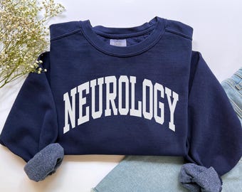 Neurologie Sweatshirt, Komfort Farben Neurologie Shirt Neurologie Rundhalsausschnitt, Neurochirurgische Krankenschwester Geschenk zum Abschluss des Abschlusses