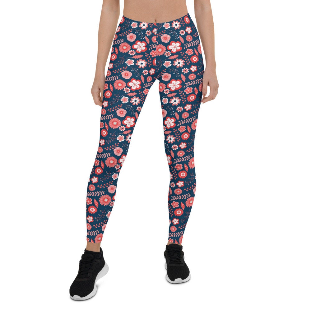 blue and pink leggings