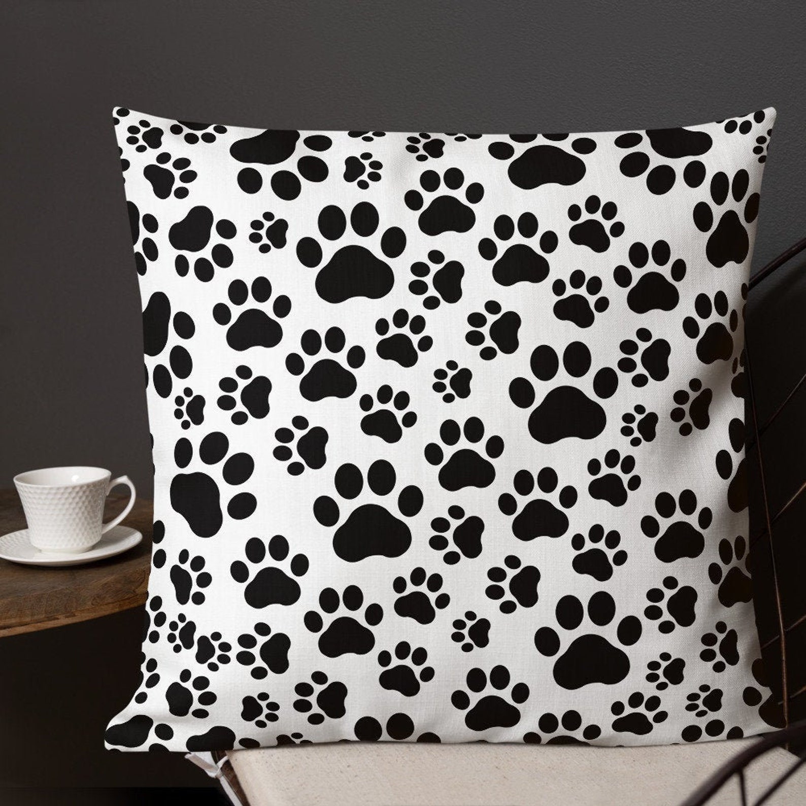 Paw Print Pillow, Dog Pillow Case, Dog Pillowcase, Dog Lover Pillow ...