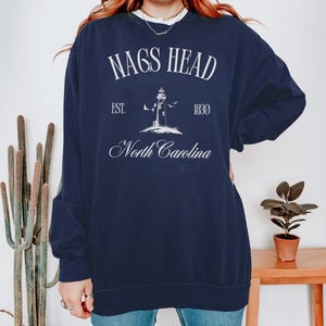 Nags Head Sweatshirt, Comfort Colors North Carolina Sweatshirt, North Carolina Vacation Trip Souvenir Gift, North Carolina Beach Crewneck