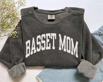 Felpa da mamma di Basset Hound, Comfort Colors Maglietta da mamma di Basset Hound Regalo per mamma di cane Felpa da mamma di cane Maglietta da mamma di Basset Hound, Regalo per proprietario di cani Basset Hound
