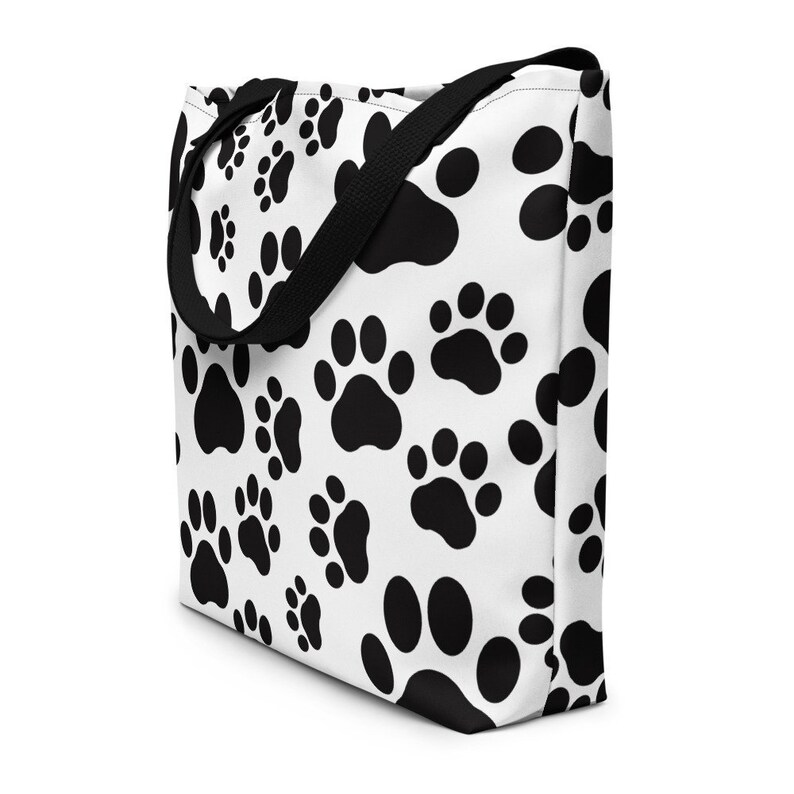 Paw Print Tote Bag Dog Tote Bag Cat Tote Bag Beach Bag Etsy