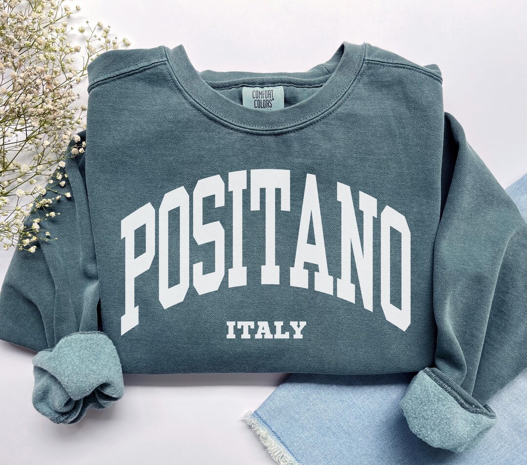 Positano Sweatshirt (Gray, Navy Blue)