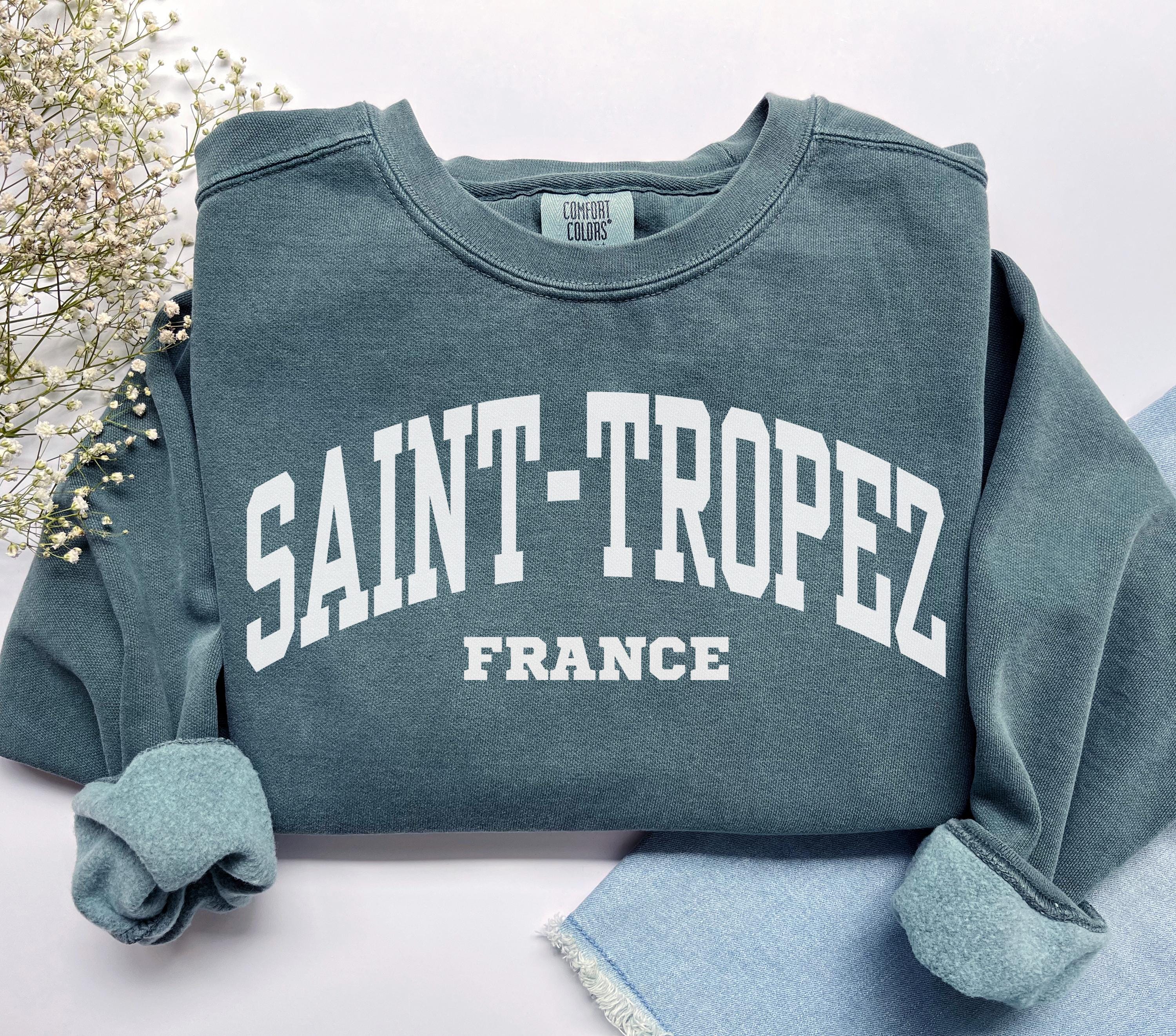 St Ropez Colours St Tropez Sweatshirt, Comfort Colors Saint Tropez Shirt France Vacation ...