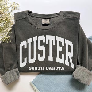 Custer State Park Shirt, Comfort Colors Custer Sweatshirt, South Dakota Vacation Trip Souvenir Gift, National Park Tee South Dakota Crewneck