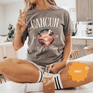 Cancun Shirt, Comfort Colors® Cancun Sweatshirt, Cancun Mexico Shirts, Group Matching Girls Cancun Vacation Shirt, Mexico Cancun Trip Shirt