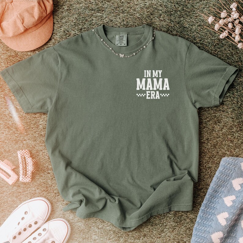 In My Mama Era Shirt, Comfort Colors Mom Shirt, Funny Mom Tee New Mom Pregnancy Announcement Shirt, Pregnant Wife Gifts, First Time Mom Gift