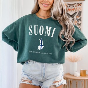 Finland Sweatshirt, Comfort Colors Suomi Shirt, Finland Vacation Trip, Finland Shirt, Finland Sweater, Finland Gift, Scandi Finnish Crewneck