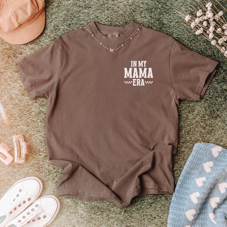 In My Mama Era Shirt, Comfort Colors Mom Shirt, Funny Mom Tee New Mom Pregnancy Announcement Shirt, Pregnant Wife Gifts, First Time Mom Gift