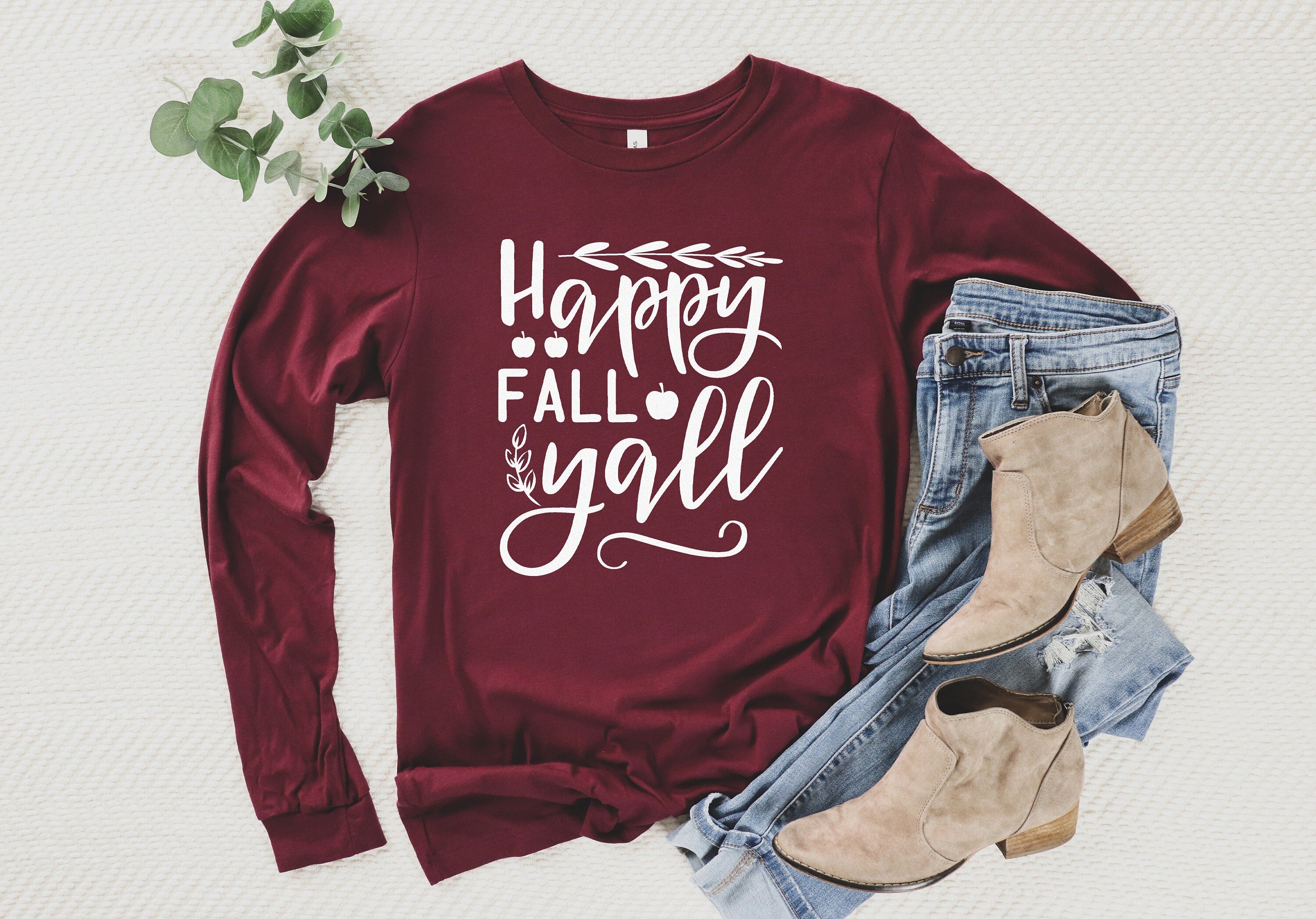 Happy Fall Yall Long Sleeve Shirt 