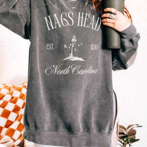 Nags Head Sweatshirt, Comfort Colors North Carolina Sweatshirt, North Carolina Vacation Trip Souvenir Gift, North Carolina Beach Crewneck