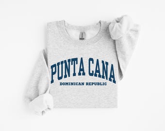 Sweat-shirt Punta Cana, pull Punta Cana, République dominicaine, col rond de Punta Cana, cadeau souvenir de voyage de vacances à la plage, îles des Caraïbes
