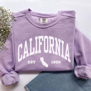 California Sweatshirt, Comfort Colors California Shirt California Sweater California Vacation Trip Souvenir Gift, California Map Crewneck