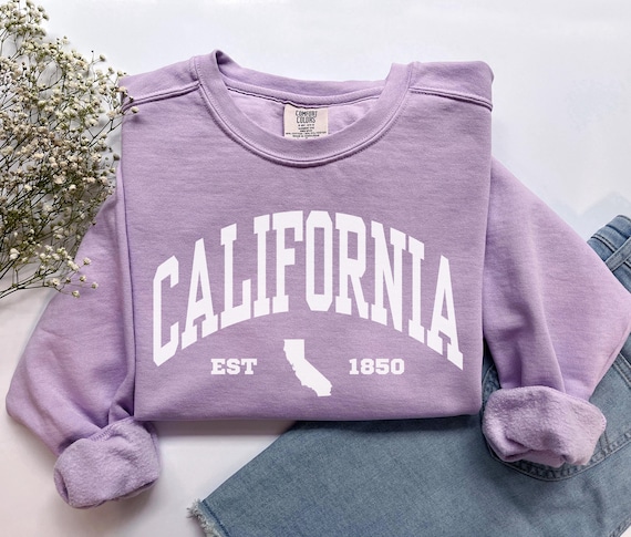 California Sweatshirt, Comfort Colors California Shirt California Sweater California Vacation Trip Souvenir Gift, California Map Crewneck