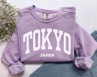Tokyo Sweatshirt, Comfort Colors Tokyo Japan Shirt Tokyo Crewneck Asian Japan Sweater Japanese Sweatshirt, Japan Vacation Trip Souvenir Gift