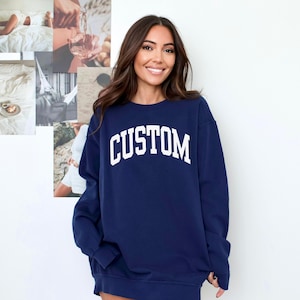 Custom Sweatshirt, Comfort Colors Personalized Gift for Her, Custom Crewneck Aesthetic Sweatshirt, Customize Shirt, Trendy Custom Name Shirt