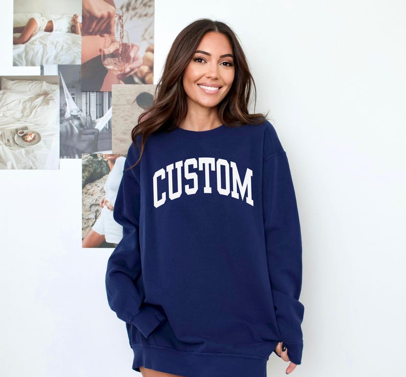 Custom Sweatshirt, Comfort Colors Personalized Gift for Her, Custom Crewneck Aesthetic Sweatshirt, Customize Shirt, Trendy Custom Name Shirt