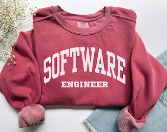 Felpa con cappuccio da ingegnere del software, maglietta da ingegnere del software Comfort Colors, maglione da programmatore informatico, programmatore di dati IT, tecnico di codifica