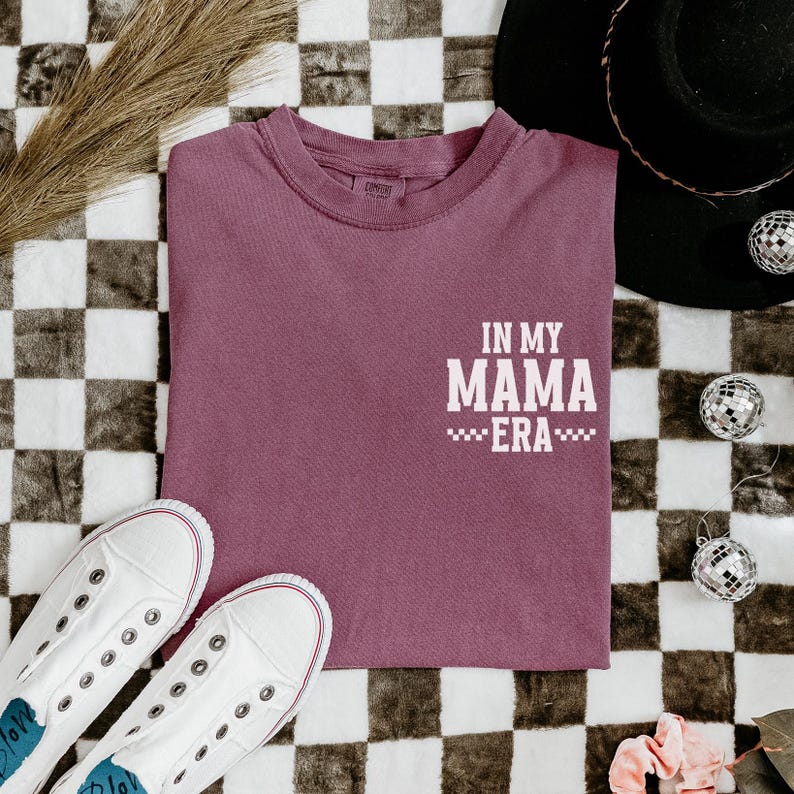 In My Mama Era Shirt, Comfort Colors Mom Shirt, Funny Mom Tee New Mom Pregnancy Announcement Shirt, Pregnant Wife Gifts, First Time Mom Gift
