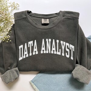 Data Analyst Sweatshirt, Comfort Colors Data Analytics Shirt Tech IT Programmer Coding Crewneck, Big Data Science Computer Science Sweater