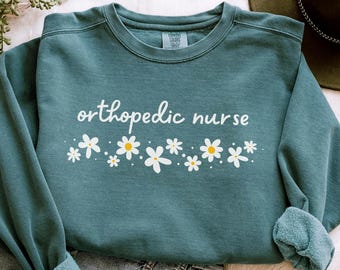Sweat infirmière orthopédique, chemise infirmière orthopédique couleurs confort col rond infirmière orthopédique cadeau de remise des diplômes infirmière, sweat infirmière orthopédique