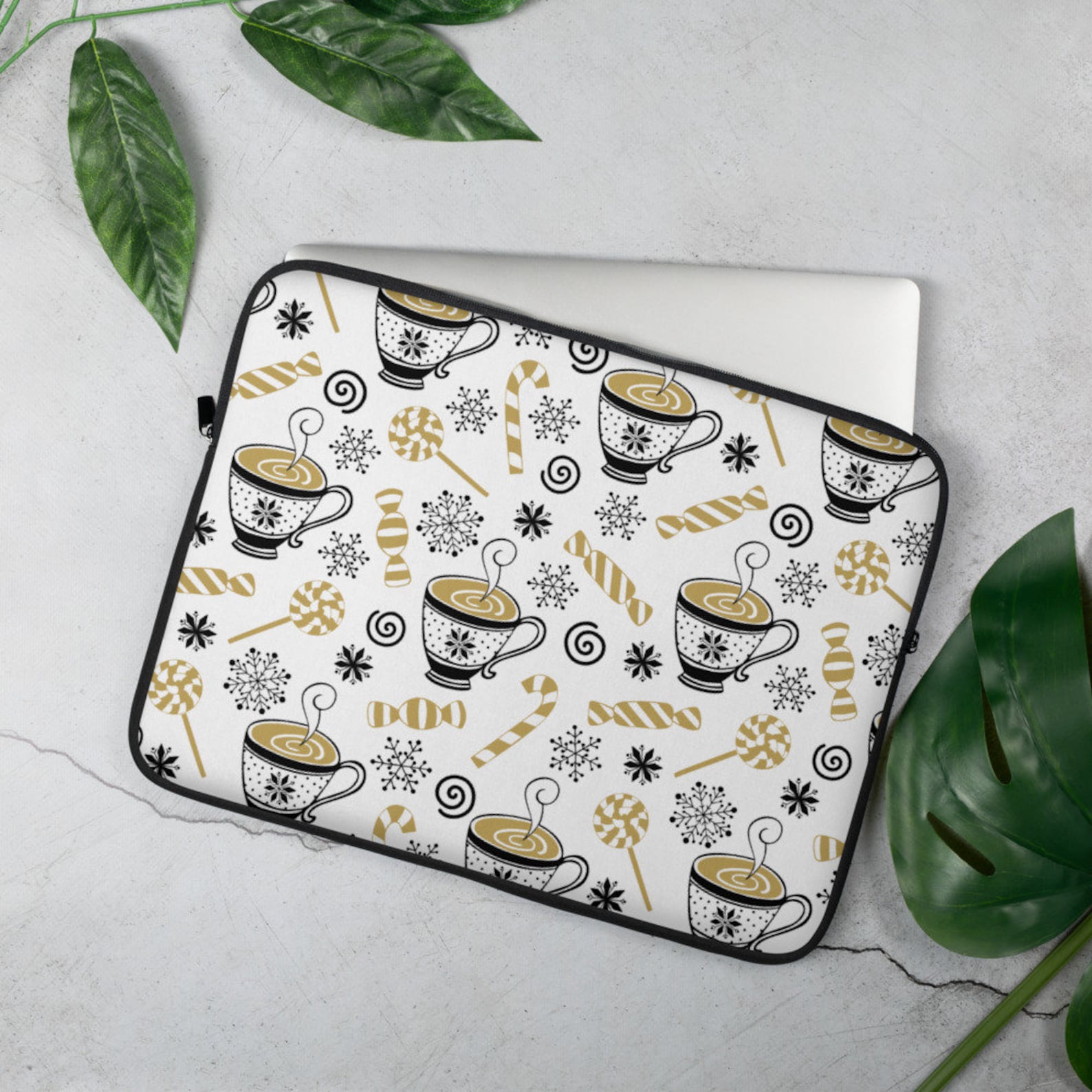Coffee laptop sleeve Cute laptop sleeve 15 inch laptop case Etsy