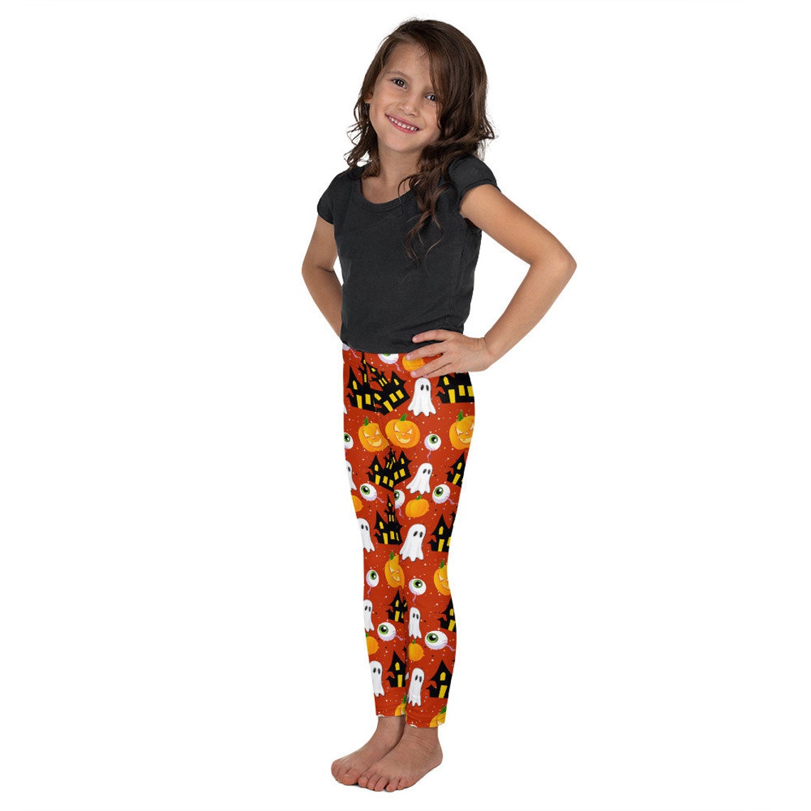 Kids Halloween Costume Kids Halloween Pants, Red Kids Leggings Kids