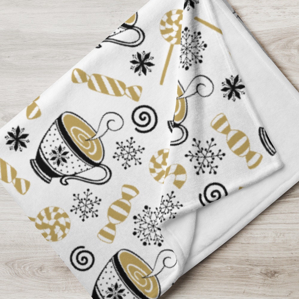 Coffee blanket Cozy blanket 50 x 60 blanket Ok but first Etsy