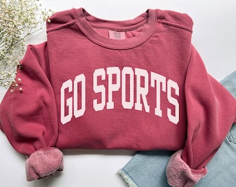 Comfort Colors Go Sports Sweatshirt, Game Day Crewneck