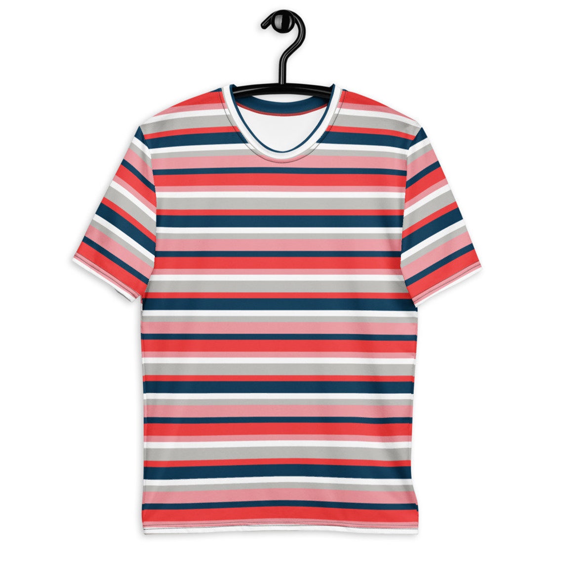 Mens striped shirt Stripe shirt for men Red mens t shirt Etsy