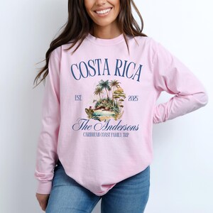 Custom Costa Rica Shirt, Comfort Colors Sweatshirt, Custom Family Vacation Sweatshirt, Costa Rica Gift, Matching Family Cruise Trip Shirt