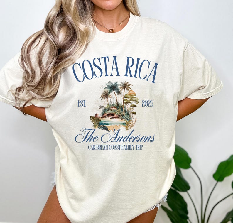 Custom Costa Rica Shirt, Comfort Colors Sweatshirt, Custom Family Vacation Sweatshirt, Costa Rica Gift, Matching Family Cruise Trip Shirt