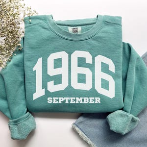 Custom Birth Year Sweatshirt, Comfort Colors Custom Birth Year Shirt 1966 Sweatshirt Turning 60 Years Old, Personalized 60th Birthday Gift