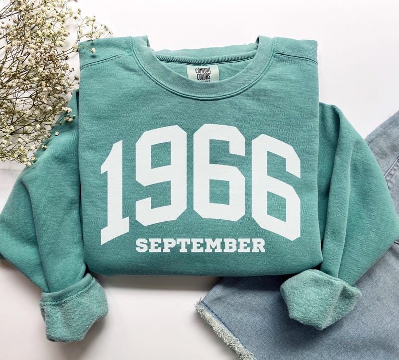 Custom Birth Year Sweatshirt, Comfort Colors Custom Birth Year Shirt 1966 Sweatshirt Turning 60 Years Old, Personalized 60th Birthday Gift