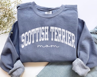 Scottish Terrier Mom Sweatshirt, Comfort Colors Scottie Mom Shirt Dog Mom Gift New Dog Mom Sweatshirt, Scottie Mama Shirt Scottie Owner Gift