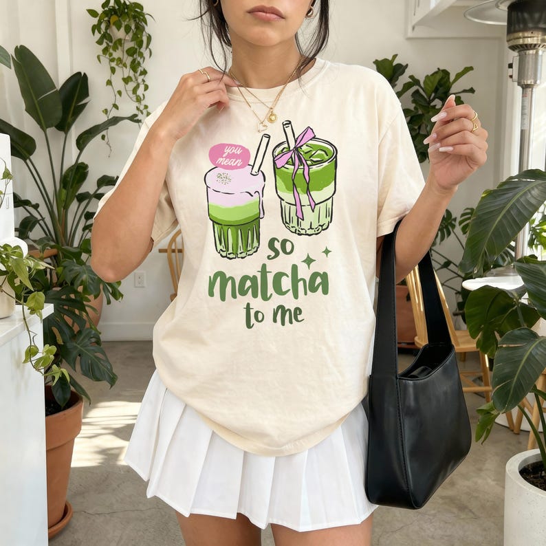 Trendy Matcha Shirt, Comfort Colors Matcha Club Shirt Wellness Matcha Lover Gift,Clean Girl Aesthetic Matcha Latte Gin Z Vintage Graphic Tee
