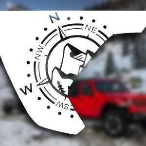 JL/JLU/JT Compass  Side Vent Decals (2x)