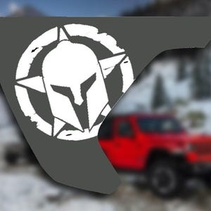 JL/JLU/JT Two Color Side Vent Decals - Gladiator Design (Pair)