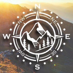 Compass Mountain Decal