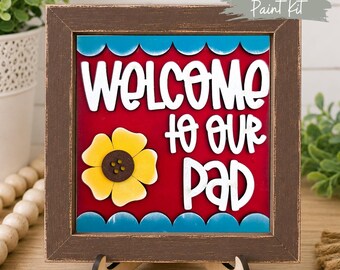 DIY Spring Frogs Welcome to Our Pad Paint Kit: Interchangeable Ladder/Frame Insert
