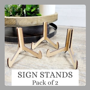 Mini Tiered Tray Sign Stands: Laser Cut Wood Blanks (Pack of 2)