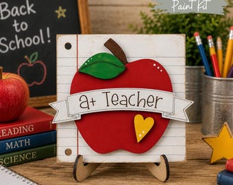 DIY A+ Teacher Back to School Paint Kit: Interchangeable Ladder/Frame Insert