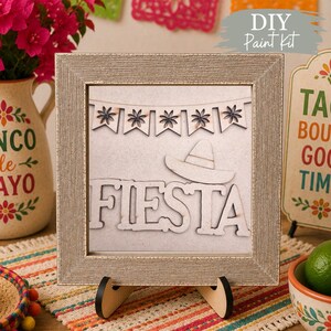 Kit de peinture DIY Cinco De Mayo Fiesta : insert échelle/cadre interchangeable