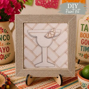 Kit de peinture DIY Cinco De Mayo Margarita : insert échelle/cadre interchangeable