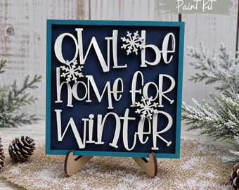 DIY Winter Owls Owl Be Home for Winter Paint Kit: Interchangeable Ladder/Frame Insert