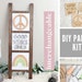 Leaning Ladder Good Vibes Only DIY Paint Kit | Home Decor Laser Cut Wood Blanks | Paint Kits