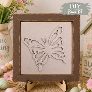 Kit de pintura DIY Mariposa Primavera: Escalera/Marco intercambiable